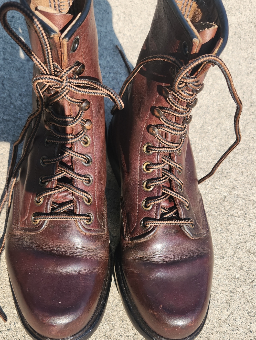 Men's Brown Leather Lace-Up Work Boots